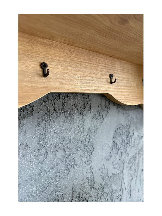 Ράφι Τοίχου Καφέ 60x14x14εκ.