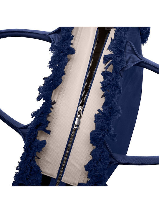 Feel & Touch Caribbean Stoff Strandtasche Blau