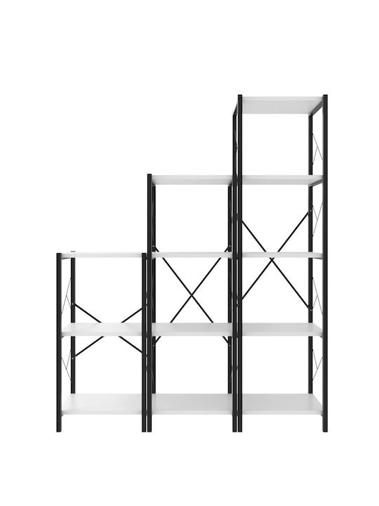 Bibliotecă Albă 120x30x151 cm
