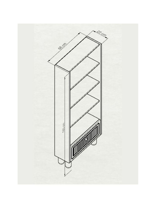 Bohem Bookcase 65x22x166cm