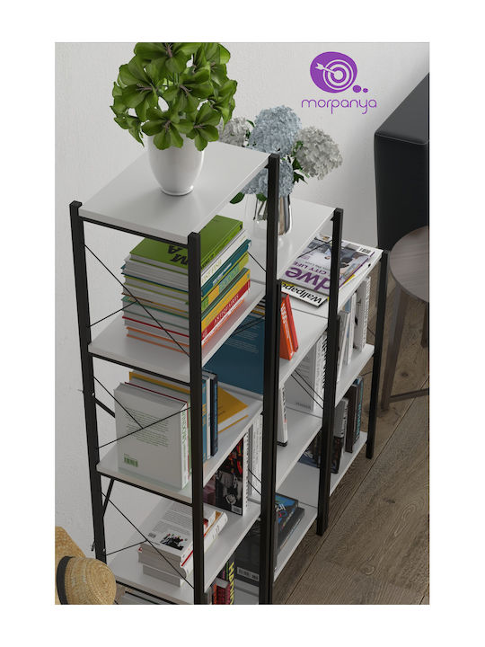 Bibliotecă Albă 120x30x151 cm
