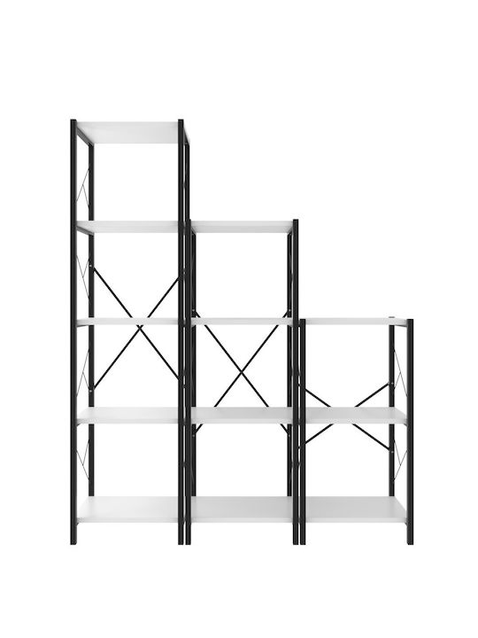 Bibliotecă Albă 120x30x151 cm