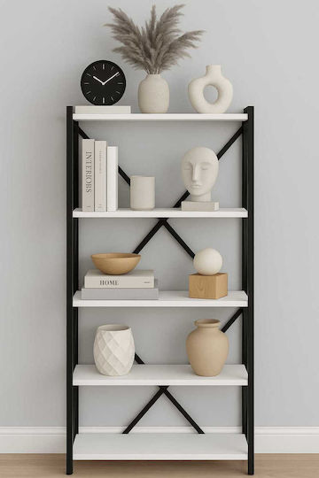 Βιβλιοθήκη Λευκή 54x25x150εκ.