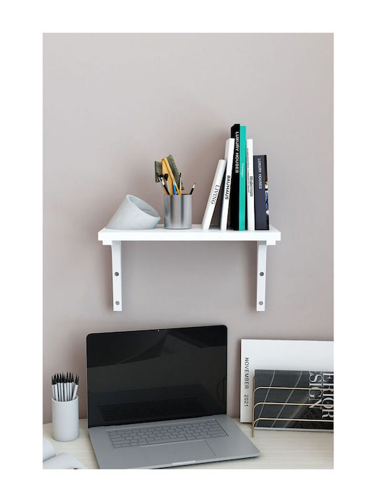 Ράφι Τοίχου Λευκό 40x18x8εκ.