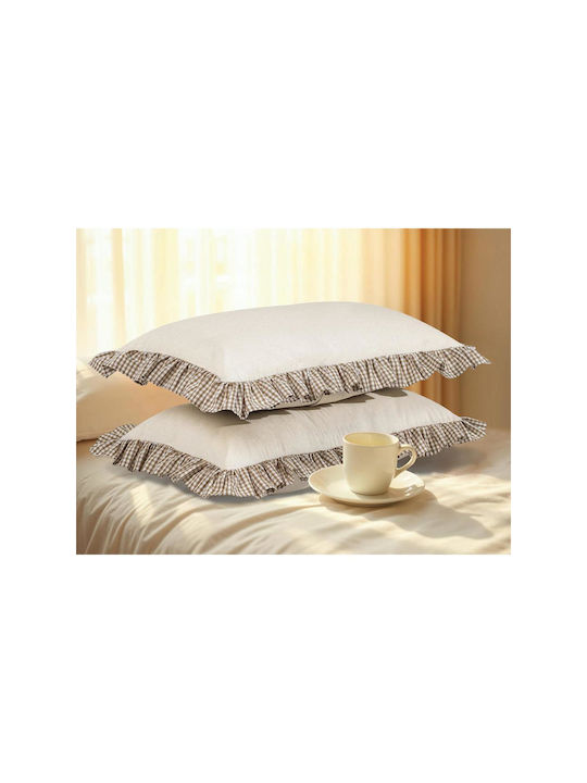 SteweHome Μαξιλαροθήκη Μπεζ 50x70εκ.