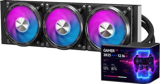 Darkflash UV360 Υδρόψυξη AIO CPU με 3 Ανεμιστήρες 120mm και ARGB Φωτισμό