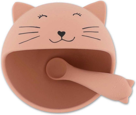 Trixie Σετ Φαγητού Mrs.cat από Σιλικόνη με Αντιολισθητική Βάση Ροζ 2τμχ
