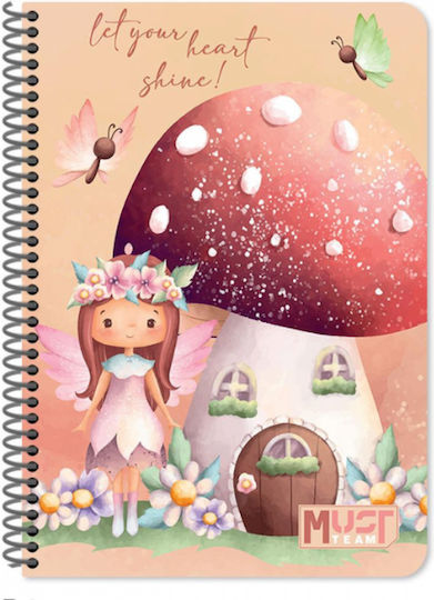 Must Team Spiral School Notebook Ruled B5 60 Paper Sheets 2 Subjects Various Designs