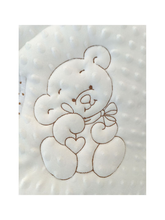 SteweHome Nursery Swaddling Blanket White With Animal 85x85cm