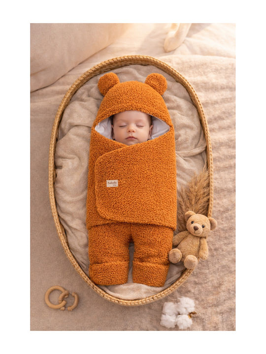 SteweHome Nursery Swaddling Cotton Brown Blanket 40x78cm