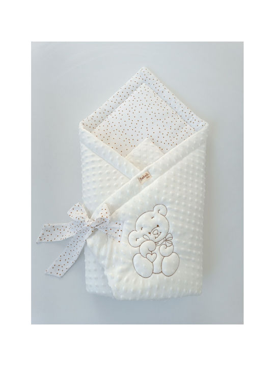 SteweHome Nursery Swaddling Blanket White With Animal 85x85cm