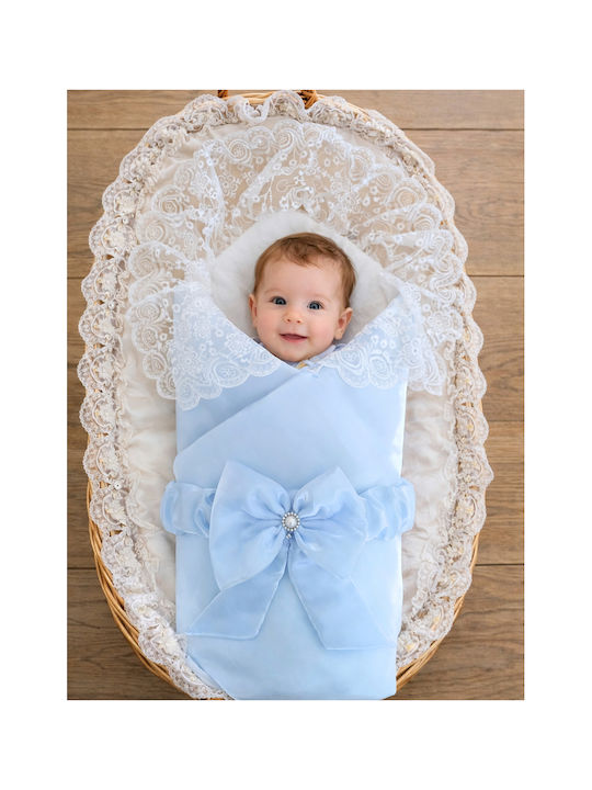 SteweHome Nursery Swaddling Cotton Blue Blanket 85x85cm