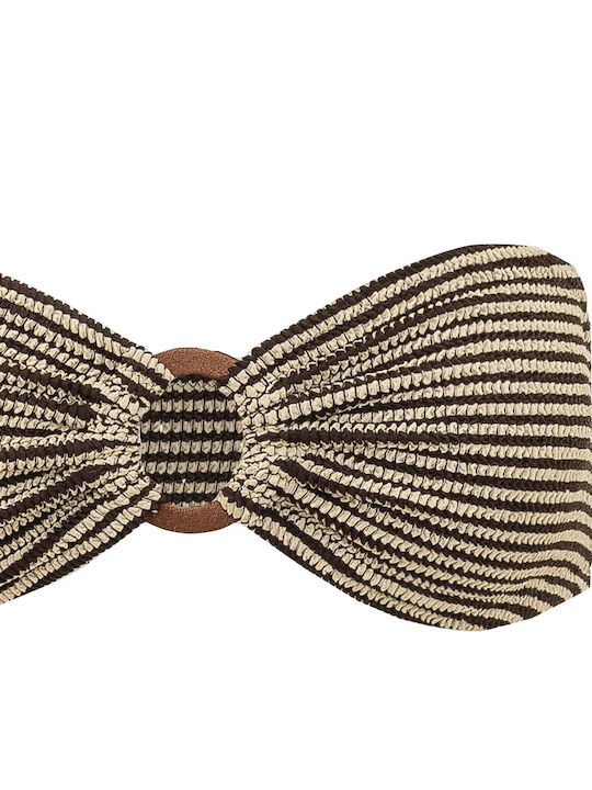 Strapless Bikini Top Brown-Beige