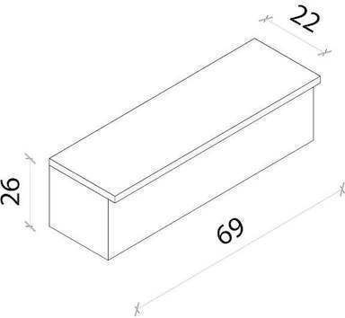 Konsolentisch mit Spiegel M69xB26xH20cm Konsolentisch mit Spiegel M69xB26xH20cm