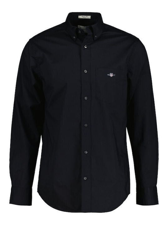 Long-sleeved Cotton Shirt Black