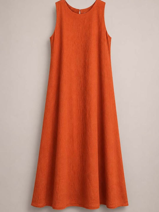Sommer Midi Damenkleid Rust