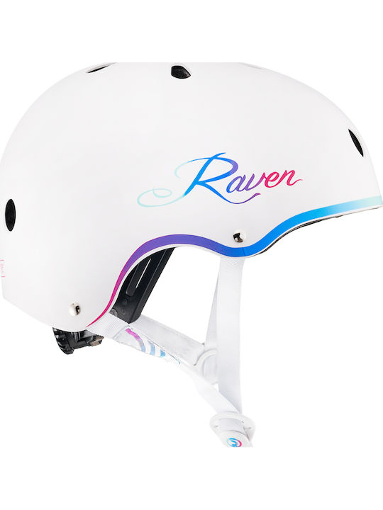 Raven Kids Bike & Scooter BMX Helmet White