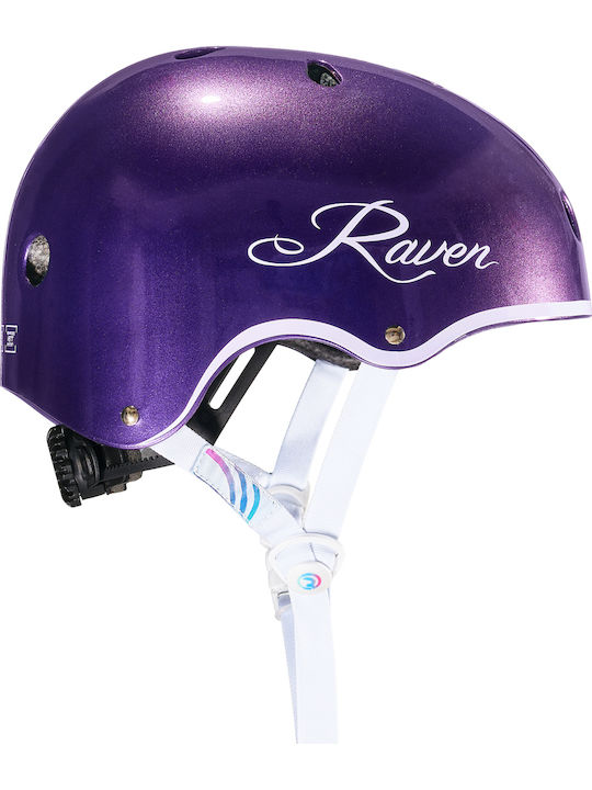 Raven Cască Pentru Copii Pentru Bicicletă și Trotinetă BMX Violet