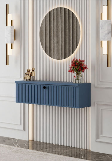 Konsolentisch Holz Blau Länge 50 cm Breite 26 cm Höhe 26 cm