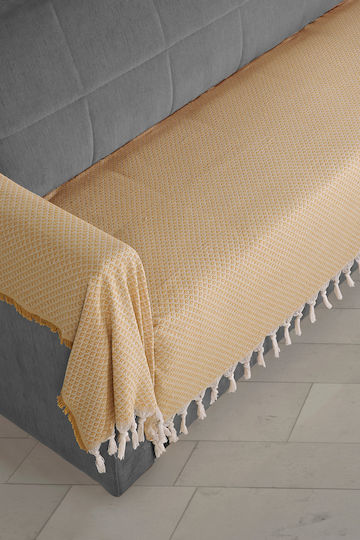SteweHome Τριθέσιου Καναπέ Π115xΜ300cm Κίτρινο SteweHome Τριθέσιου Καναπέ Π115xΜ300cm Κίτρινο