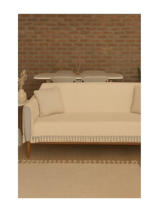 SteweHome Armchair Throw 180x215cm White