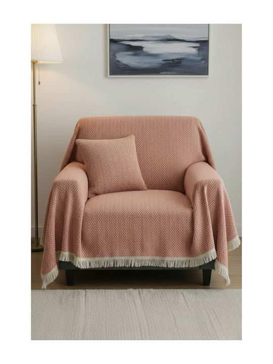SteweHome Armchair Throw 170x210cm Red