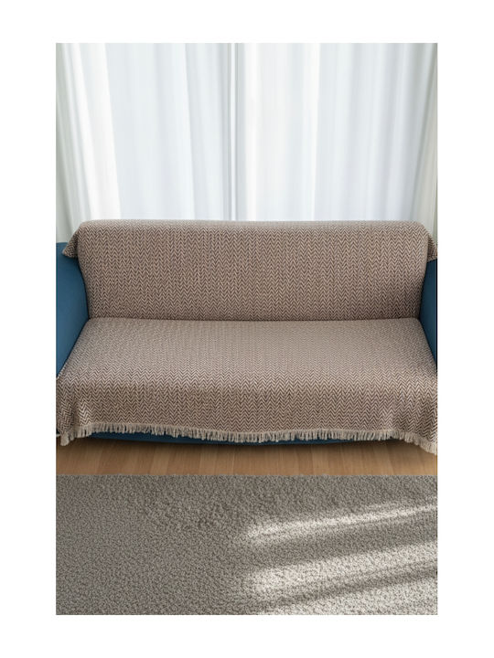 SteweHome Armchair Throw 170x210cm Brown