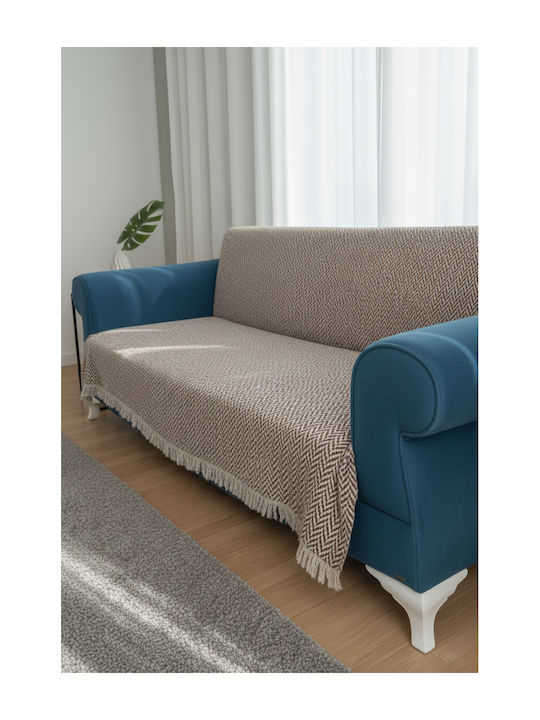 SteweHome Armchair Throw 170x210cm Brown