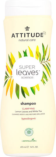 Attitude Superleaves Σαμπουάν Αναδόμησης/Θρέψης & Βαθύ Καθαρισμού για Λιπαρά Μαλλιά 473ml
