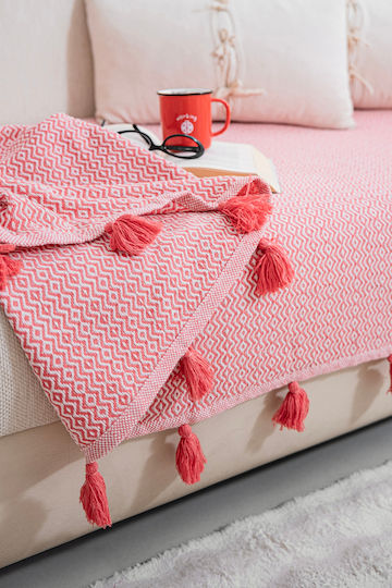 SteweHome Cuvertură Pentru Canapea De Fotoliu P115xL201cm Coral SteweHome Cuvertură Pentru Canapea De Fotoliu P115xL201cm Coral