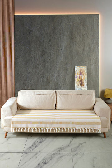 SteweHome Πολυθρόνας Π115xΜ201cm Κίτρινο SteweHome Πολυθρόνας Π115xΜ201cm Κίτρινο
