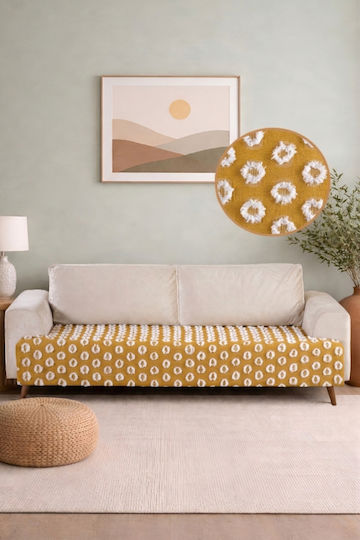 SteweHome Πολυθρόνας Π100xΜ200cm Κίτρινο SteweHome Πολυθρόνας Π100xΜ200cm Κίτρινο