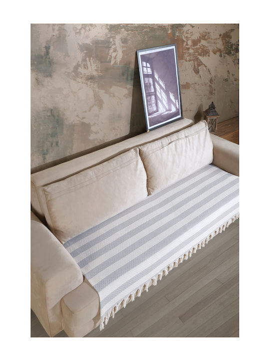 SteweHome Armchair Throw 115x201cm Gray