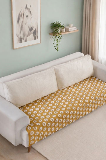 SteweHome Armchair Throw Jacquard 100x200cm Yellow