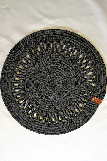 SteweHome Σουπλά Ψάθινο Μαύρο 33x33cm 6τμχ SteweHome Σουπλά Ψάθινο Μαύρο 33x33cm 6τμχ