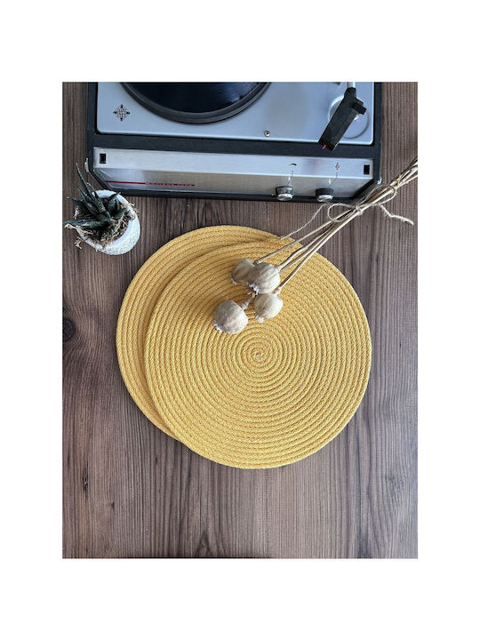 SteweHome Σουπλά Υφασμάτινο Κίτρινο 33x33cm 2τμχ SteweHome Σουπλά Υφασμάτινο Κίτρινο 33x33cm 2τμχ