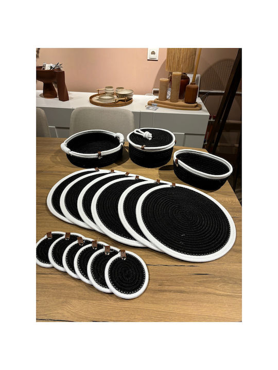 SteweHome Σουπλά Ψάθινο Μαύρο 33x33cm 15τμχ SteweHome Σουπλά Ψάθινο Μαύρο 33x33cm 15τμχ
