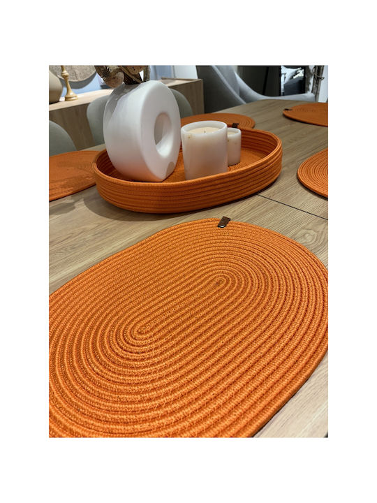 SteweHome Tischsets Korbweide Orange 40x30cm 7 Stück