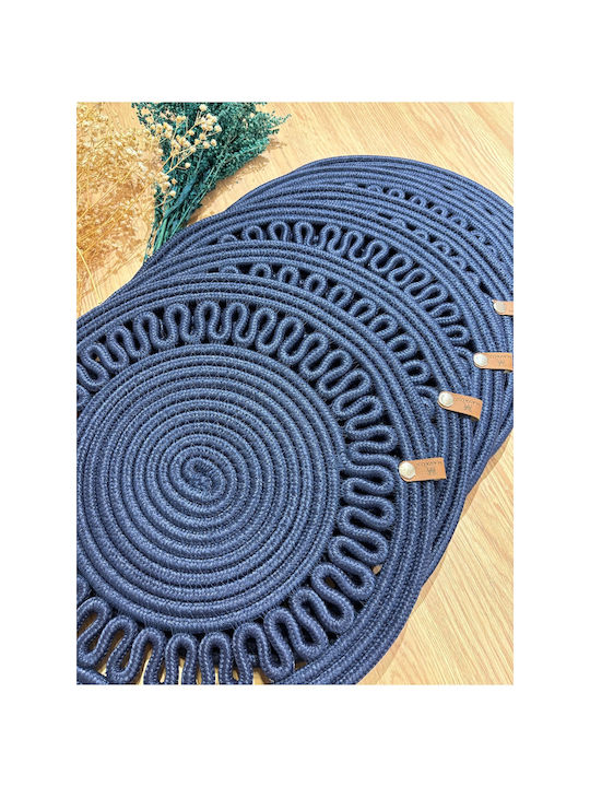 SteweHome Tischsets Korbweide Blau 33x33cm 6 Stück