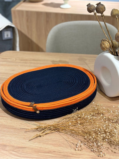 SteweHome Σουπλά Ψάθινο Πορτοκαλί 40x30cm 7τμχ SteweHome Σουπλά Ψάθινο Πορτοκαλί 40x30cm 7τμχ