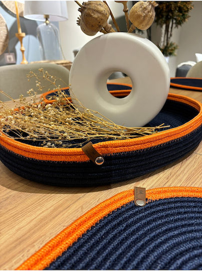 SteweHome Wicker Orange Placemats 40x30cm 7 Pieces