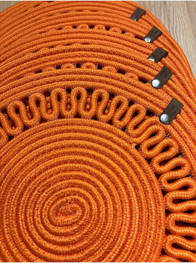 SteweHome Wicker Orange Placemats 33x33cm 6 Pieces
