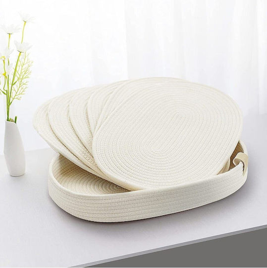 SteweHome Tischsets Korbweide Beiges 40x30cm 7 Stück