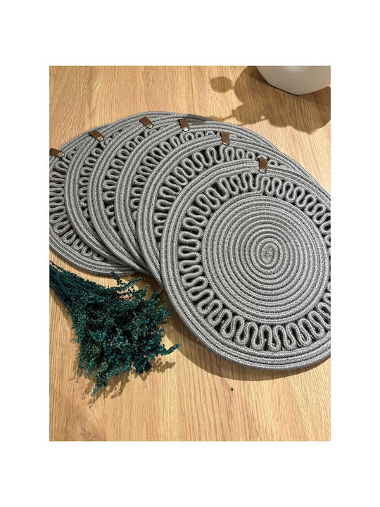 SteweHome Tischsets Korbweide Grau 33x33cm 6 Stück
