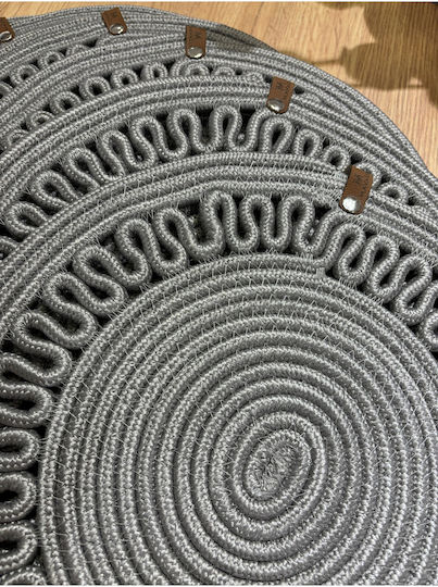 SteweHome Σουπλά Ψάθινο Γκρι 33x33cm 6τμχ