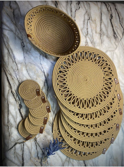 SteweHome Салфетки Сламени Жълти 33x33см 13 Бройки