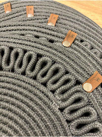 SteweHome Wicker Gray Placemats 33x33cm 6 Pieces