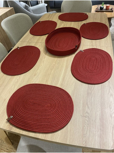 SteweHome Tischsets Korbweide Rote 40x30cm 7 Stück