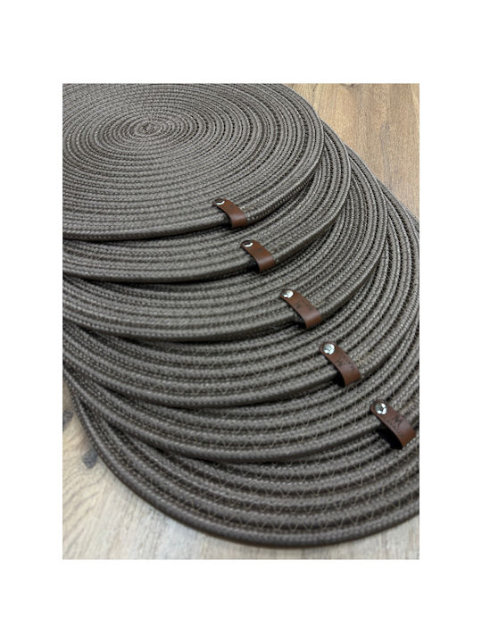 SteweHome Round Wicker Beige Placemats 33cm 6 Pieces