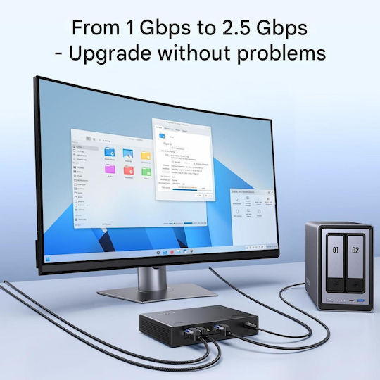 Ugreen X002FLADMZ Comutator Negestionat cu 5 Porturi Gigabit (1Gbps) Ethernet